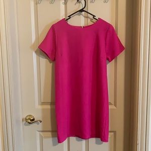 Hot pink dress (above the knee, relaxed fit)
